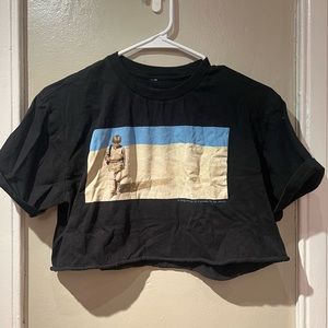 Star Wars Cropped Black Tee Shirt